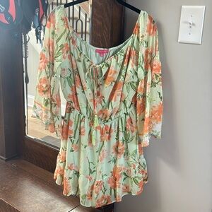Baltic Born floral off shoulder romper L